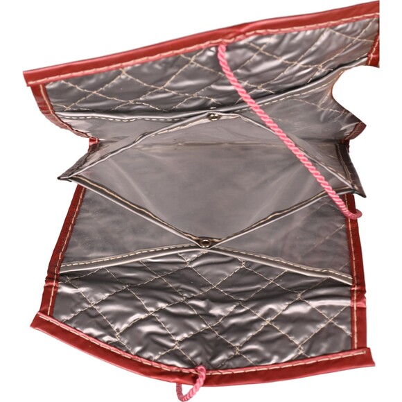 Vintage 2000s Red Medieval Style Pouch — Drawstring Satin — 5.75" - Picture 3 of 3